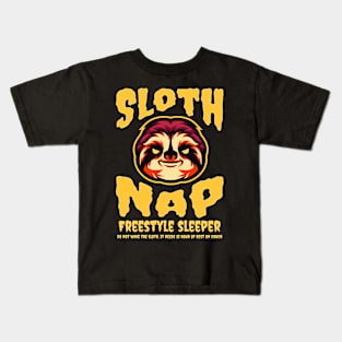 Sloth Nap. Freestyle Sleeper. Spooky Funny Sloth Gift Kids T-Shirt